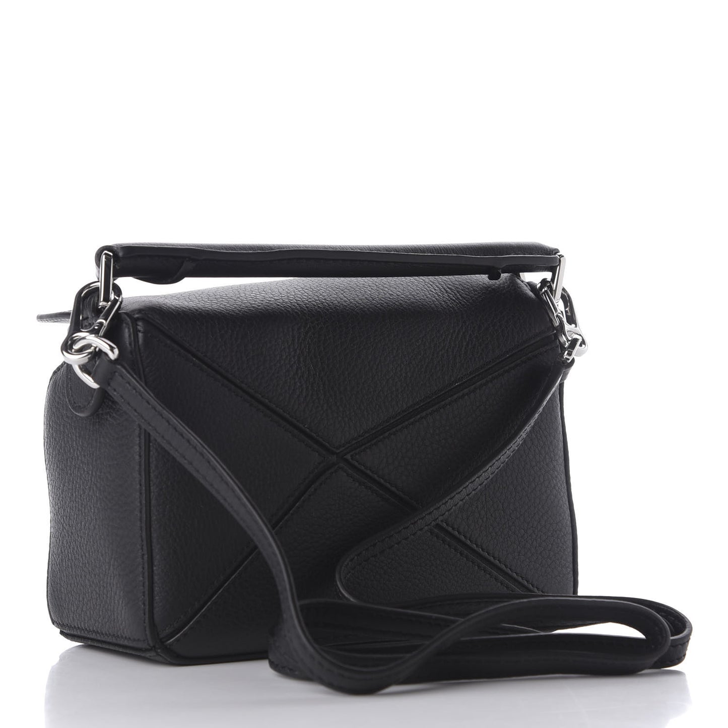 Calfskin Mini Puzzle Bag Black