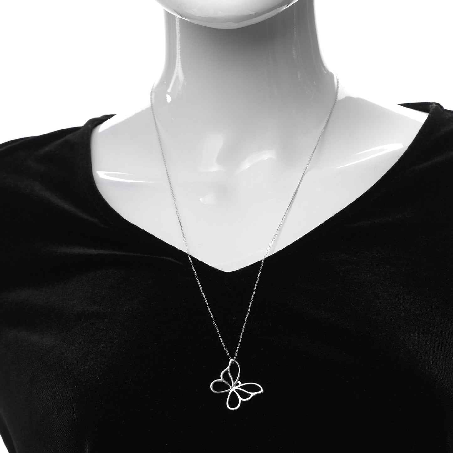 Sterling Silver Butterfly Pendant Necklace