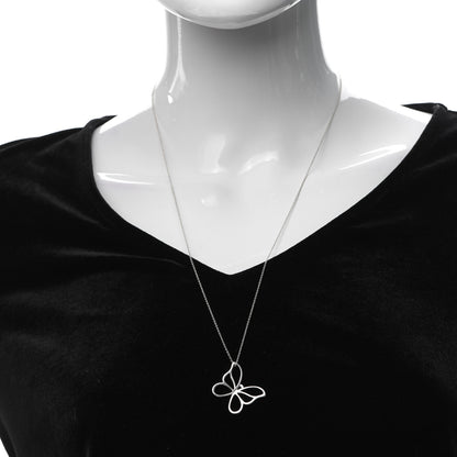 Tiffany Sterling Silver Butterfly Pendant Necklace 2 of 5