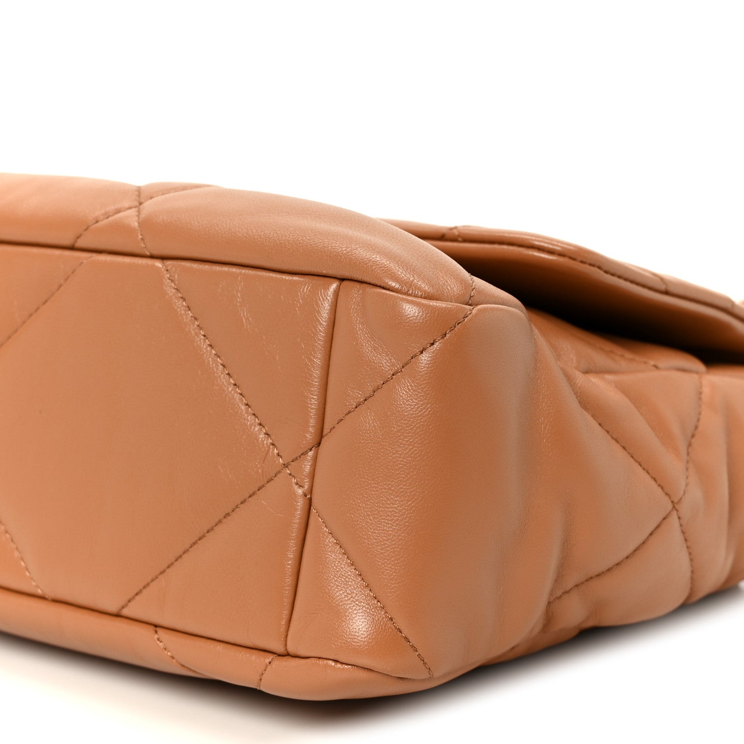 Chanel Lambskin Quilted Large Chanel 19 Flap Brown 10 of 11