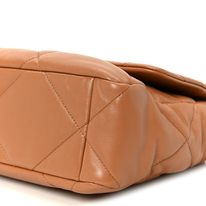 Chanel Lambskin Quilted Large Chanel 19 Flap Brown 10 of 11