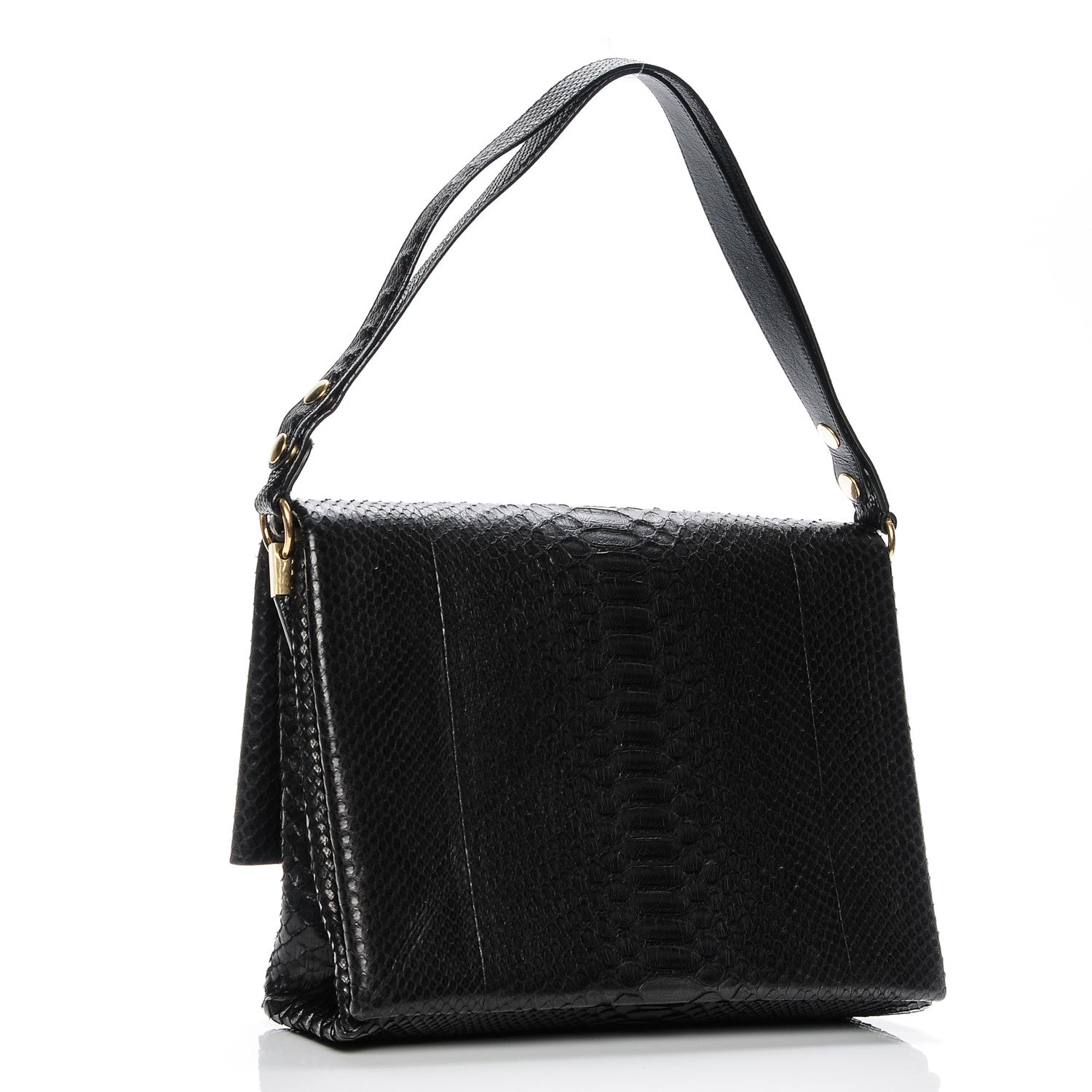 Celine Python Blade Flap Black 3 of 8
