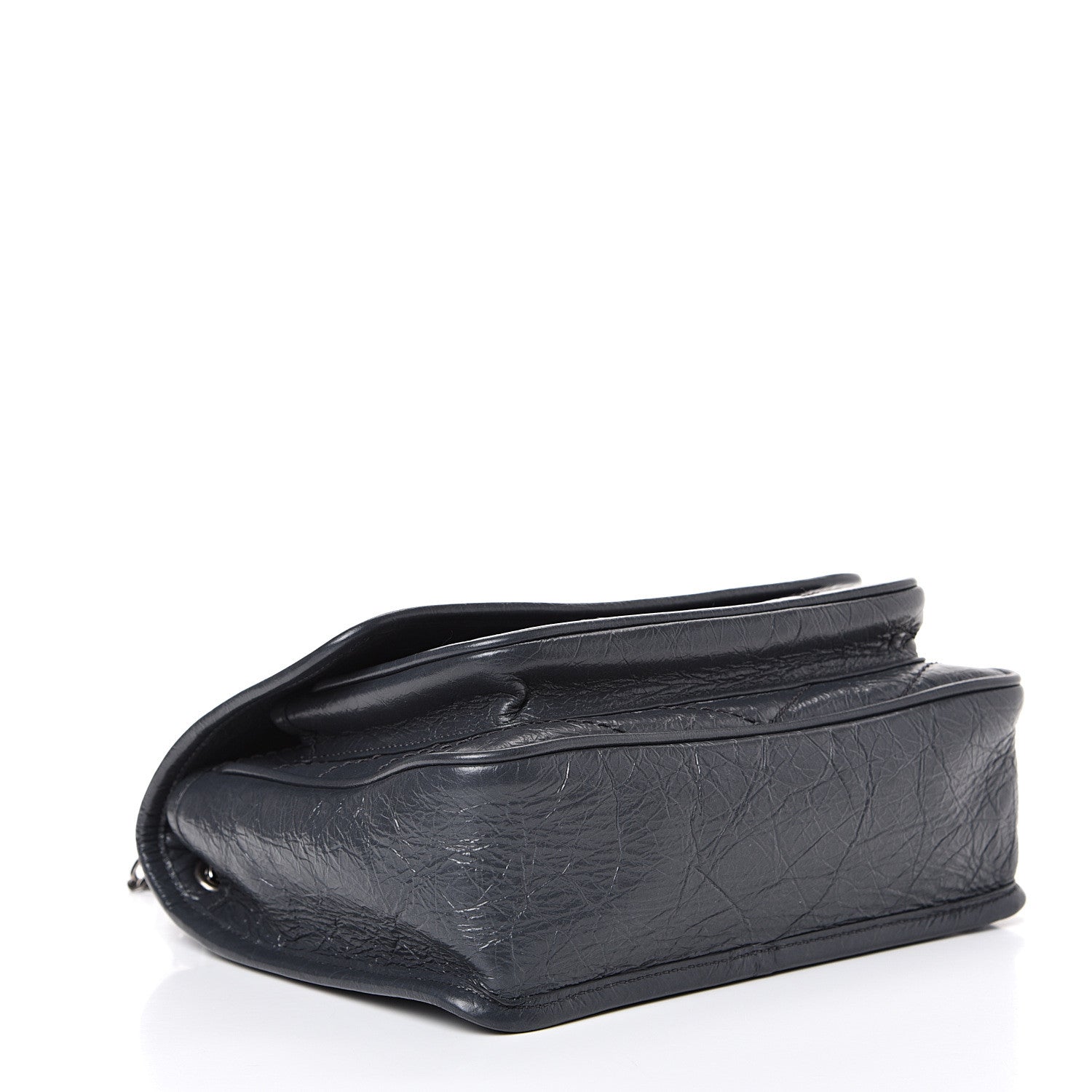 Saint Laurent Crinkled Calfskin Matelasse Monogram Baby Niki Chain Satchel Storm 3 of 11