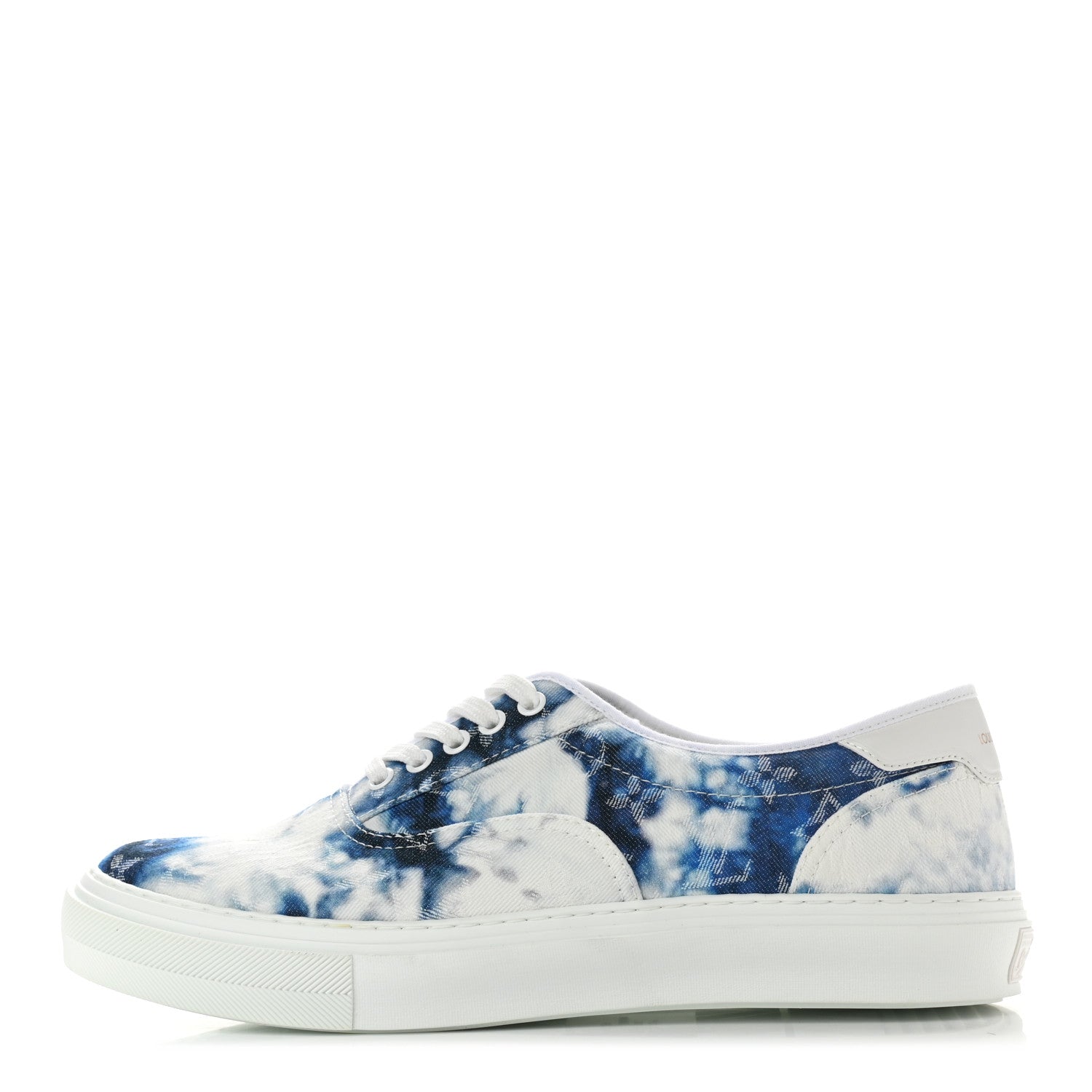 Louis Vuitton Denim Monogram Mens Trocadero Tie Dye Sneakers 9 Marine 1 of 8