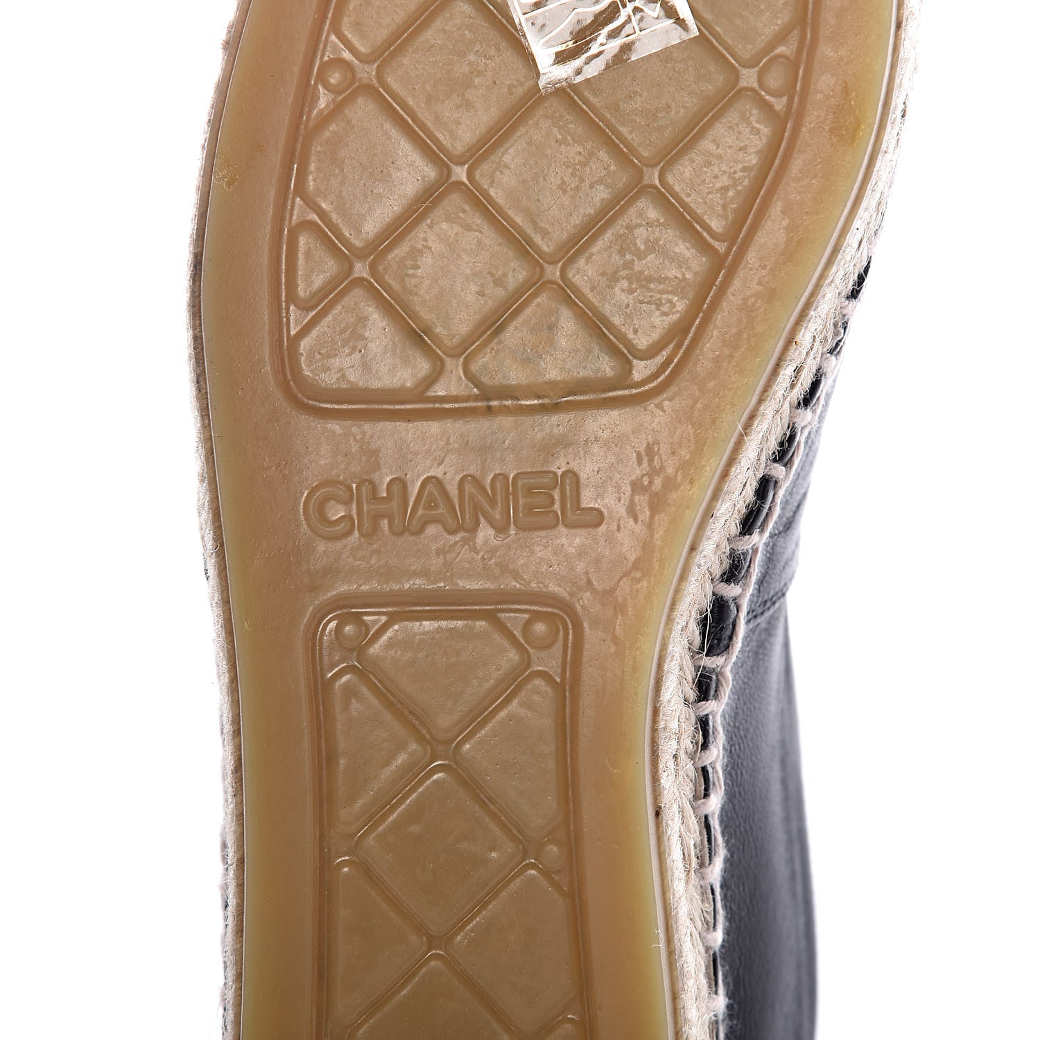 Chanel Lambskin CC Espadrilles 37 Black 9 of 11
