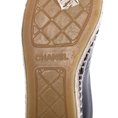 Chanel Lambskin CC Espadrilles 37 Black 9 of 11