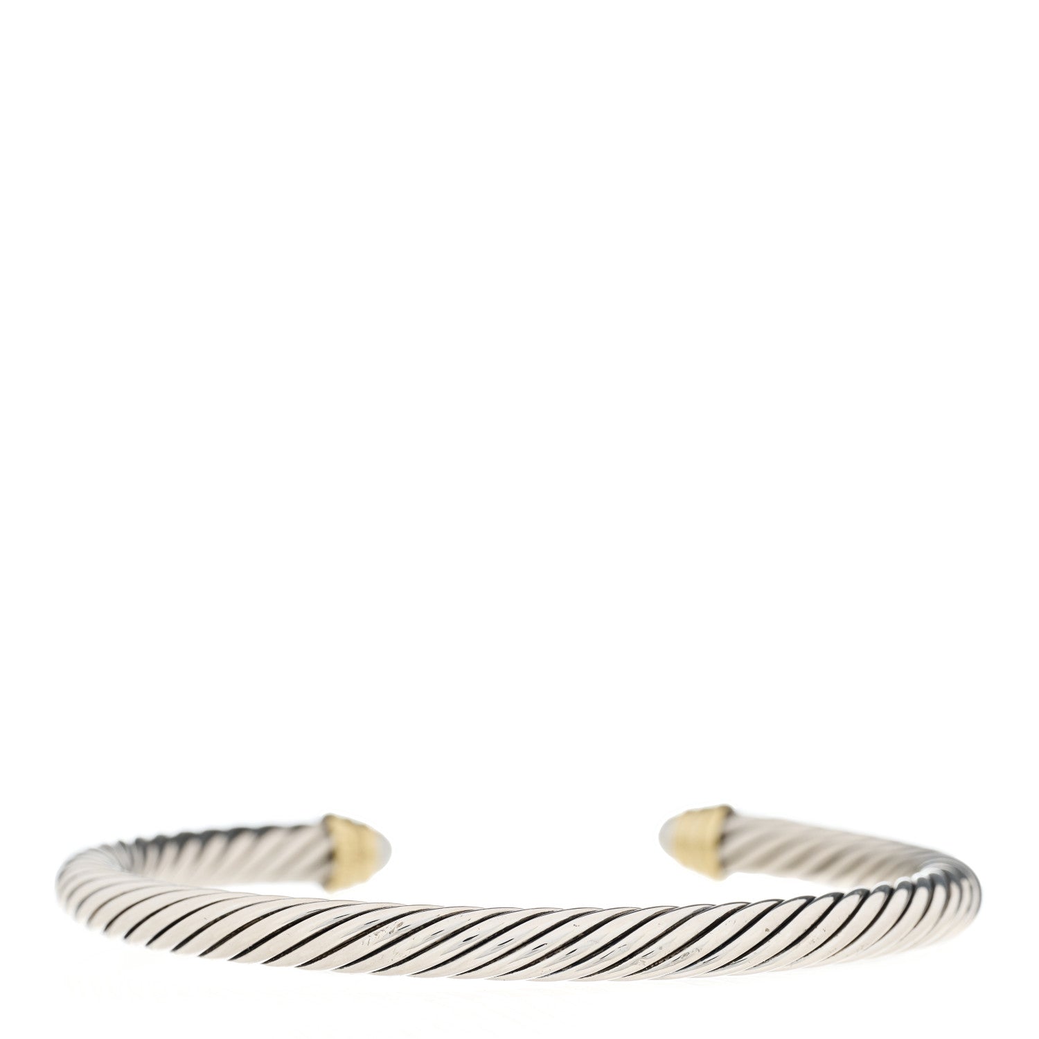 David Yurman Sterling Silver 14K Yellow Gold Pearl 5mm Cable Classics Petite Color Bracelet 2 of 4