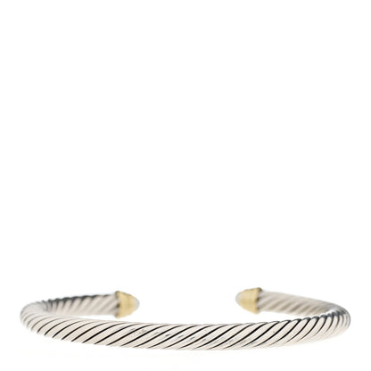 David Yurman Sterling Silver 14K Yellow Gold Pearl 5mm Cable Classics Petite Color Bracelet 2 of 4