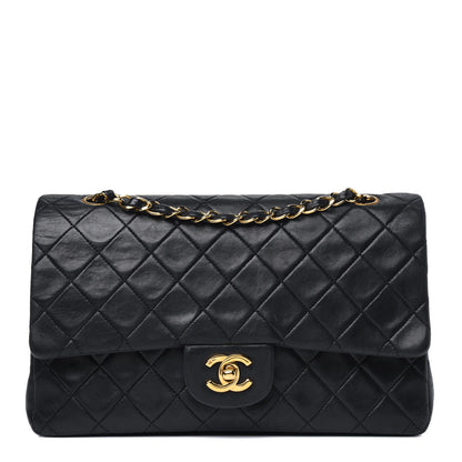 Chanel Lambskin Quilted Medium Double Flap Black 1 of 8