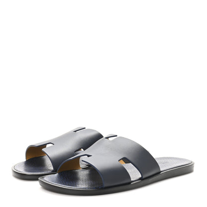 Hermes Calfskin Mens Izmir Sandals 45 Marine 4 of 10