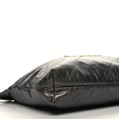 Chanel Metallic Calfskin Quilted Small Chanel 22 Ruthenium 10 of 11