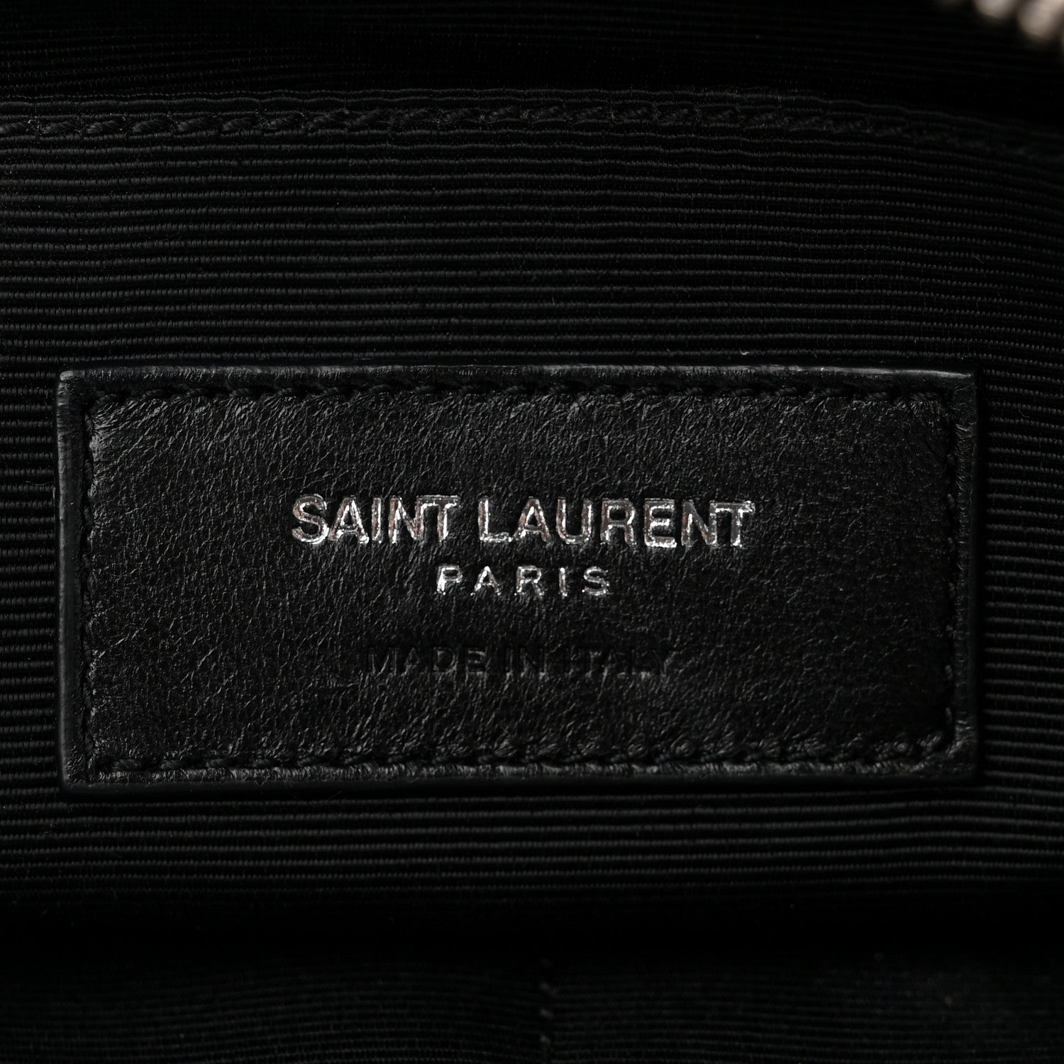Saint Laurent Suede Calfskin Small Fringe Crossbody Bag Black 6 of 11