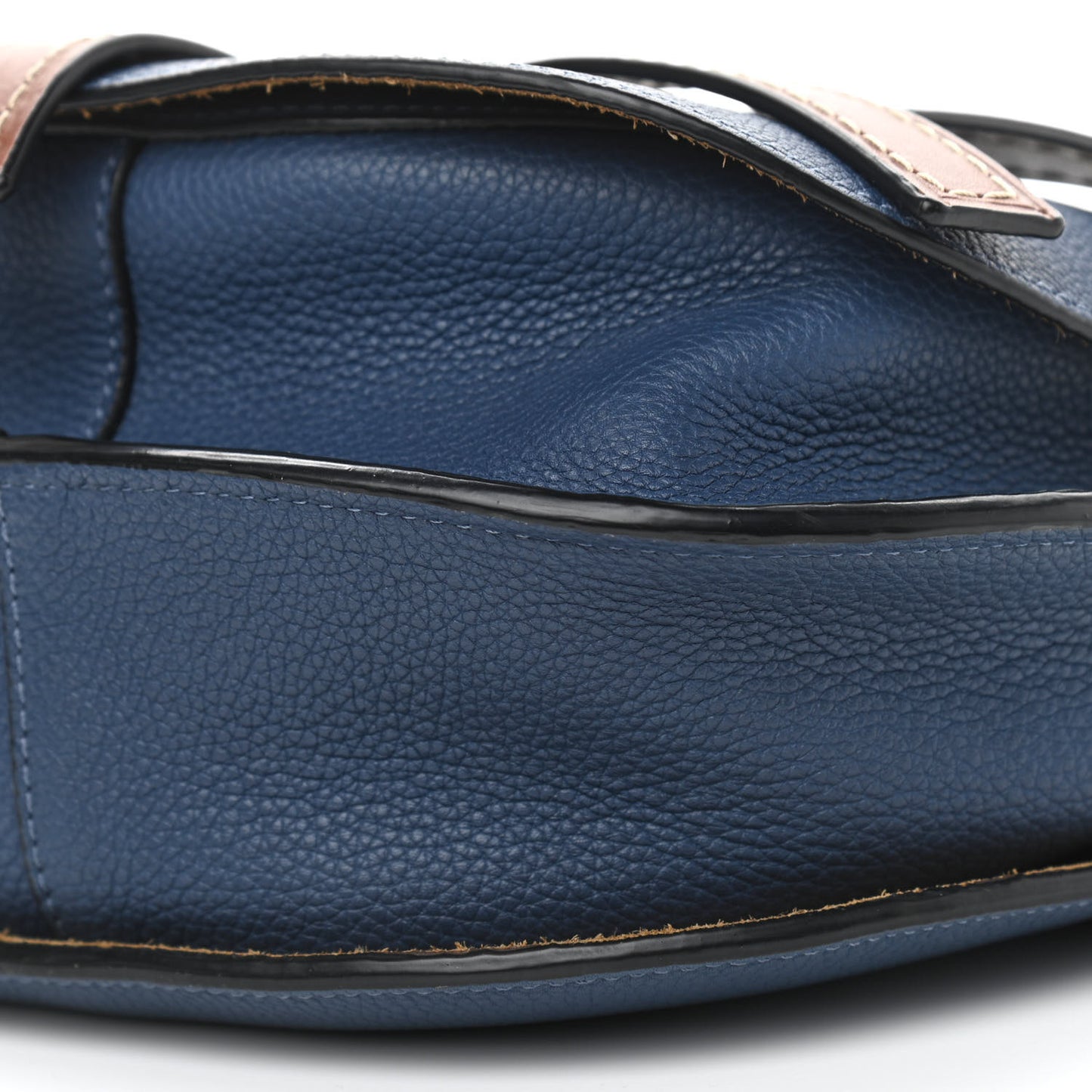 Grained Calfskin Small Gate Crossbody Bag Varsity Pecan