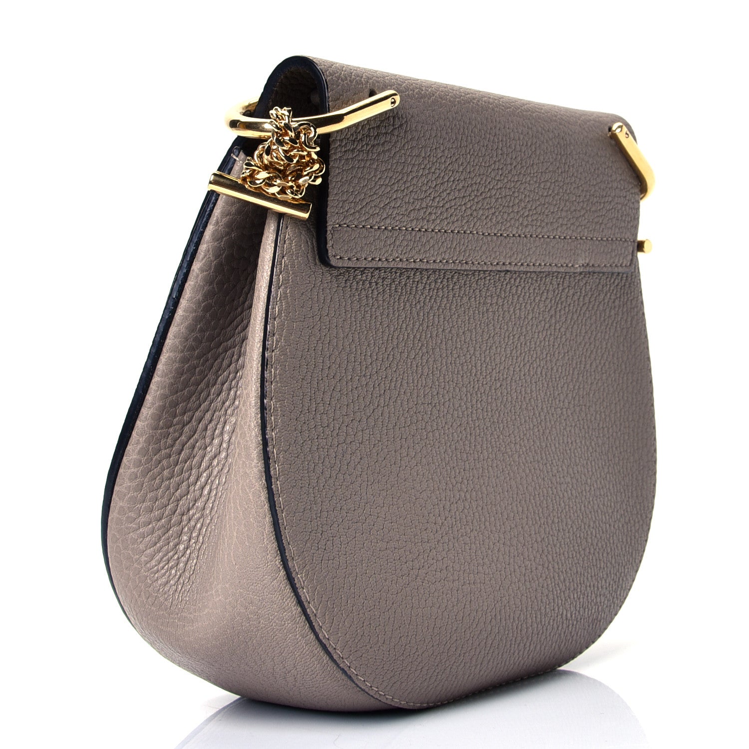 Chloe Grained Lambskin Drew Shoulder Bag Motty Grey 2 of 4