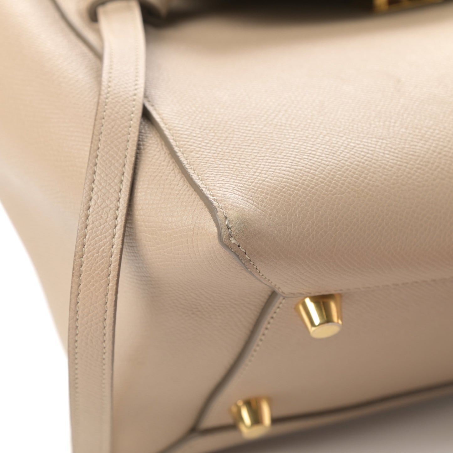 Grained Calfskin Mini Belt Bag Light Taupe