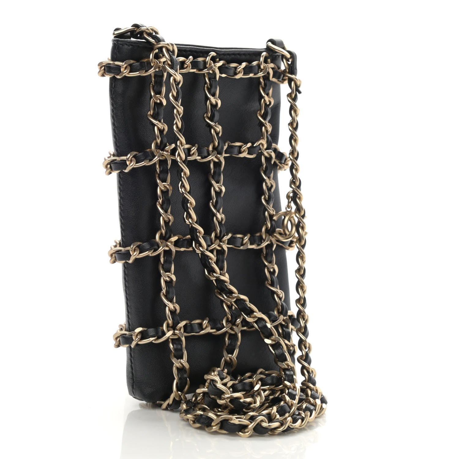 Chanel Lambskin Tech Me Out Clutch With Chain Black 3 of 11