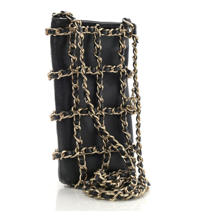 Chanel Lambskin Tech Me Out Clutch With Chain Black 3 of 11