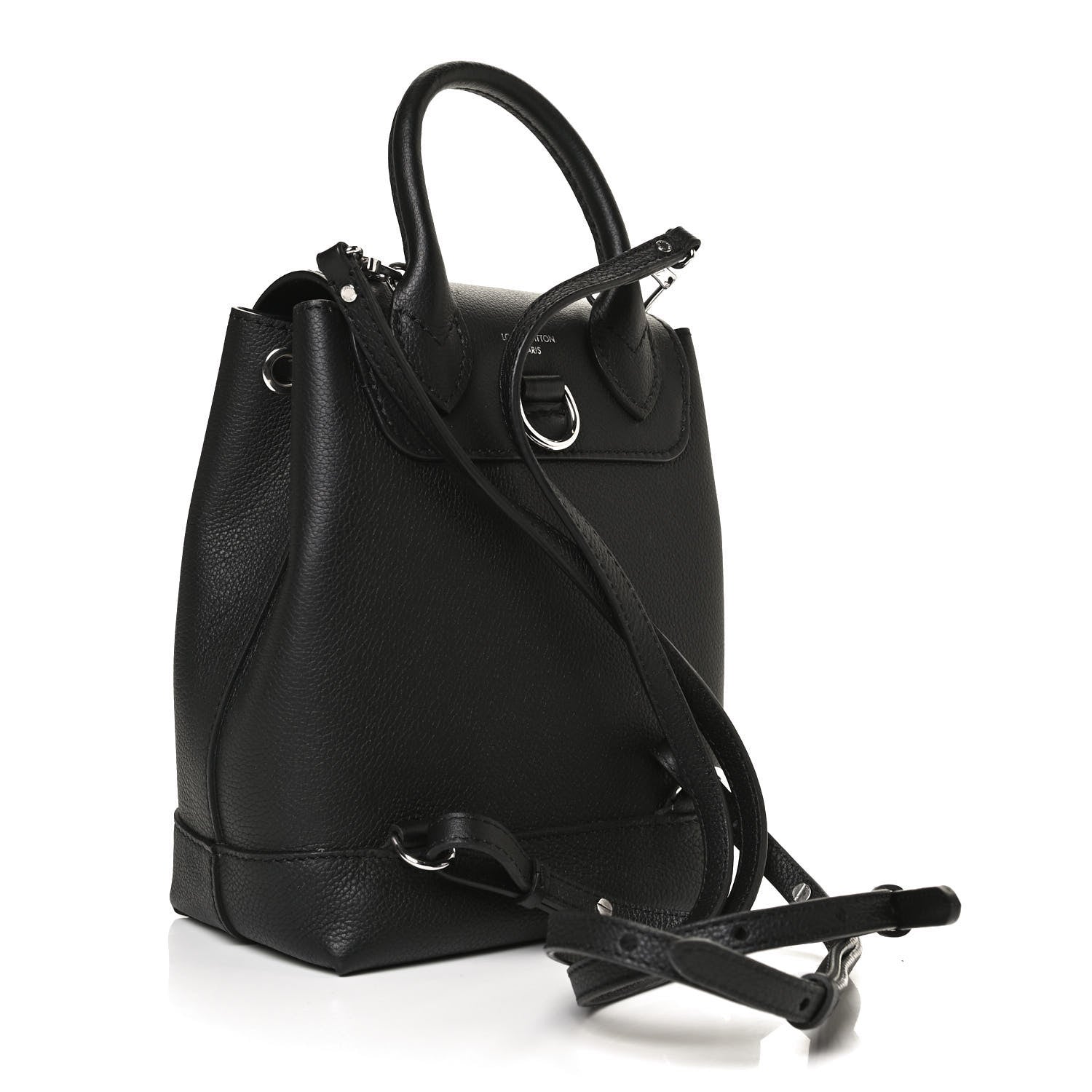 Louis Vuitton Calfskin Lockme Mini Backpack Black 3 of 14