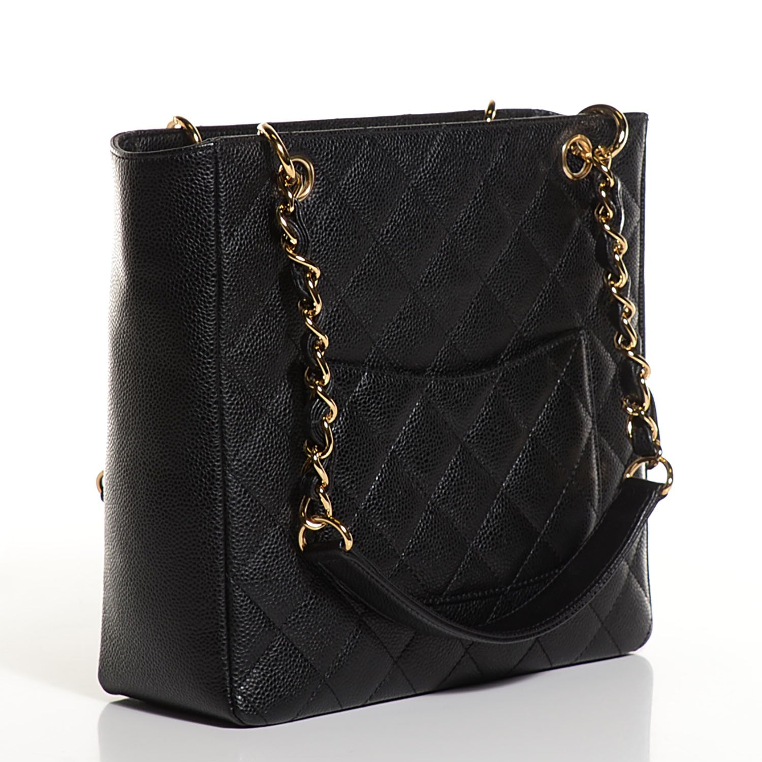 Chanel Caviar Quilted Petit Shopping Tote PST Black 3 of 7