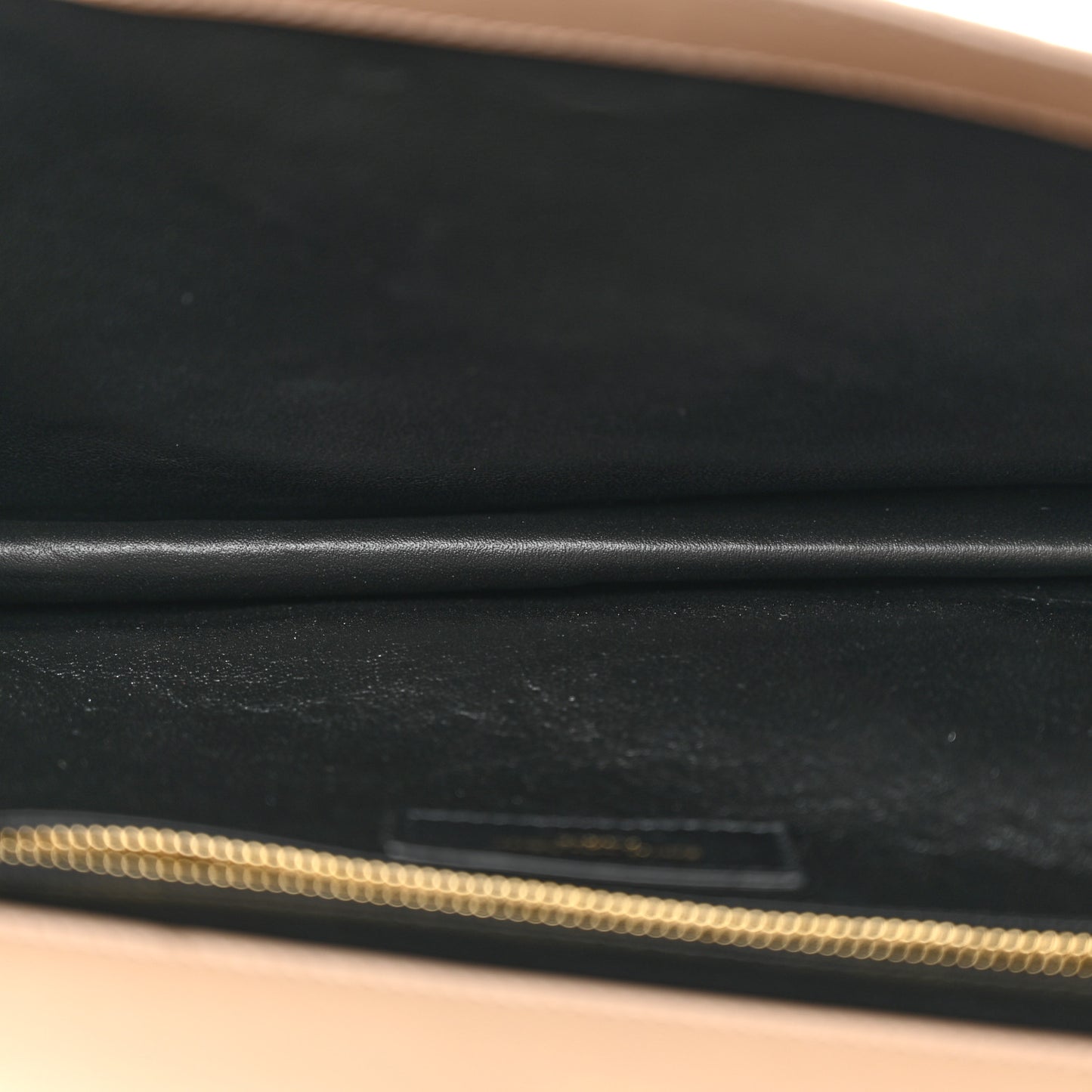 Lambskin Quilted Monogram Gaby Chain Bag Taupe