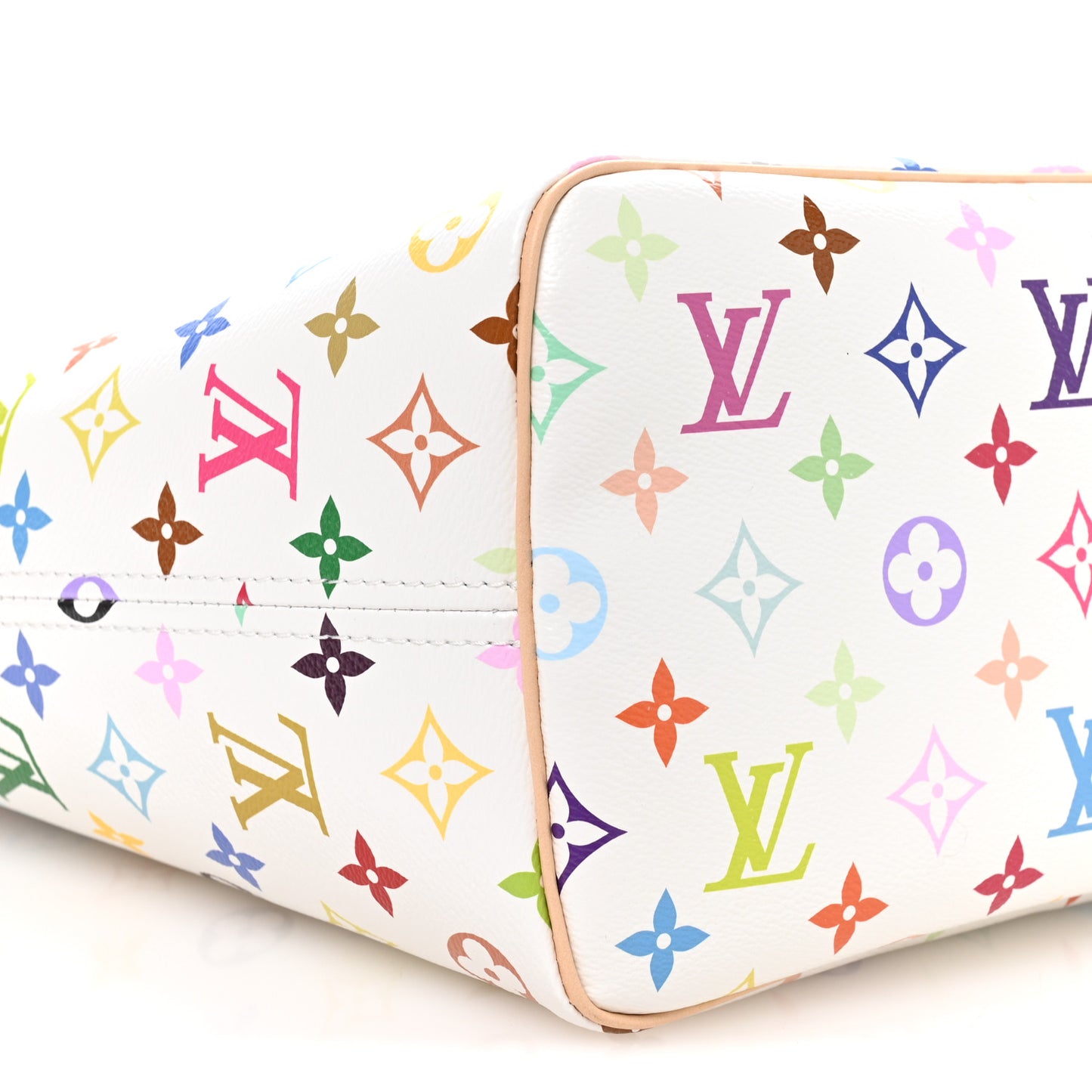 LV X TM Monogram Multicolor Neverfull MM White