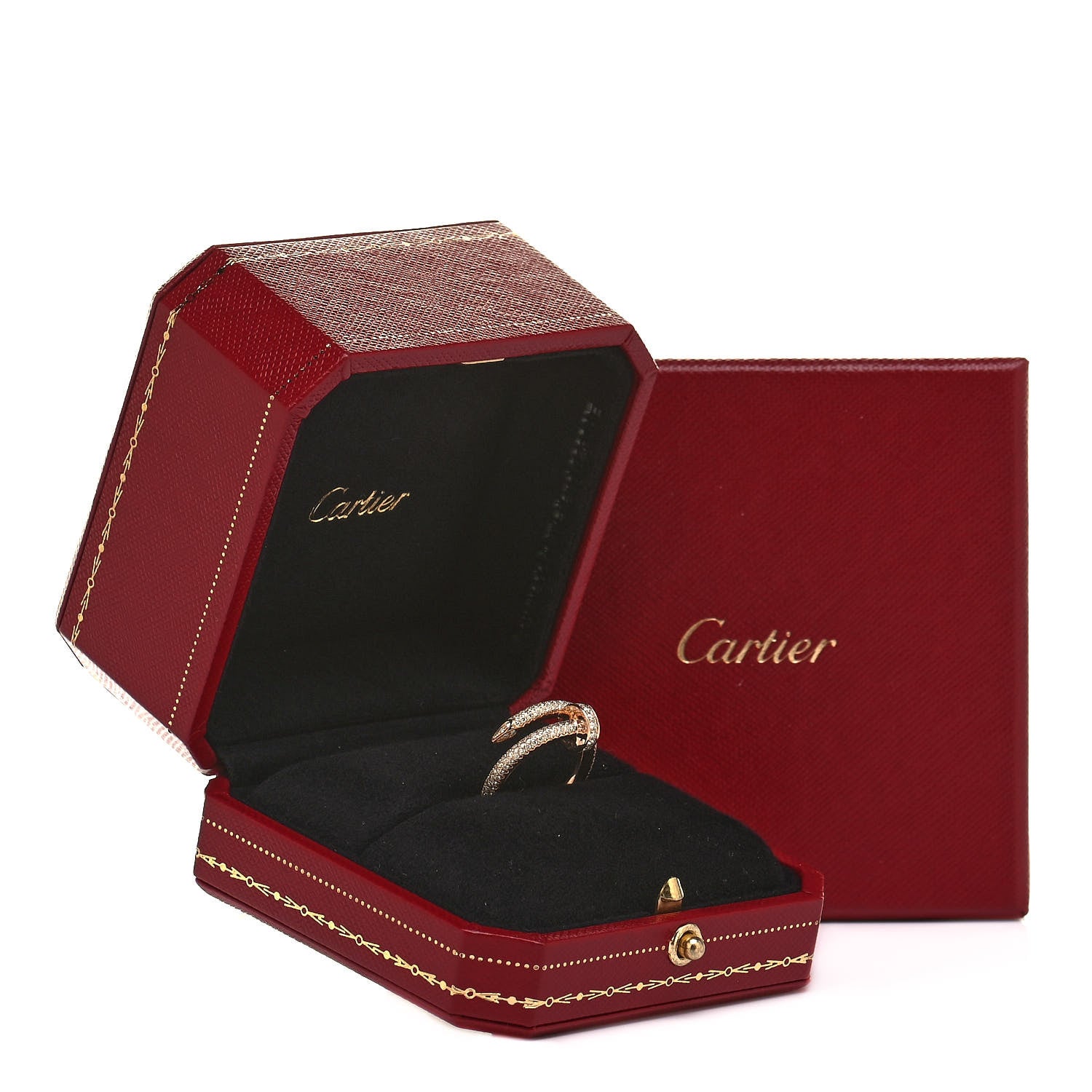 Cartier 18K Pink Gold Diamond Juste Un Clou Full Paved Ring 51 5.75 5 of 5