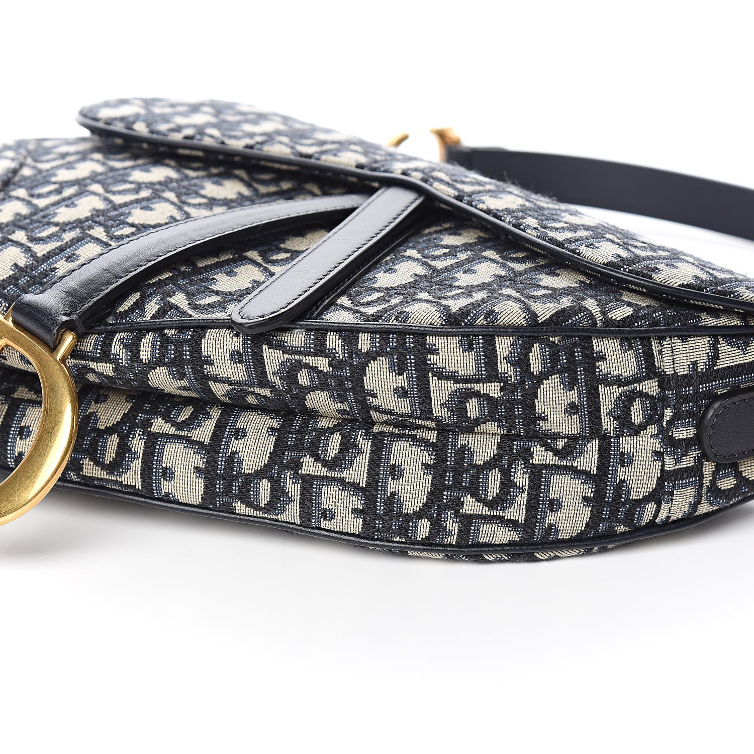 Christian Dior Oblique Saddle Bag Blue 9 of 10