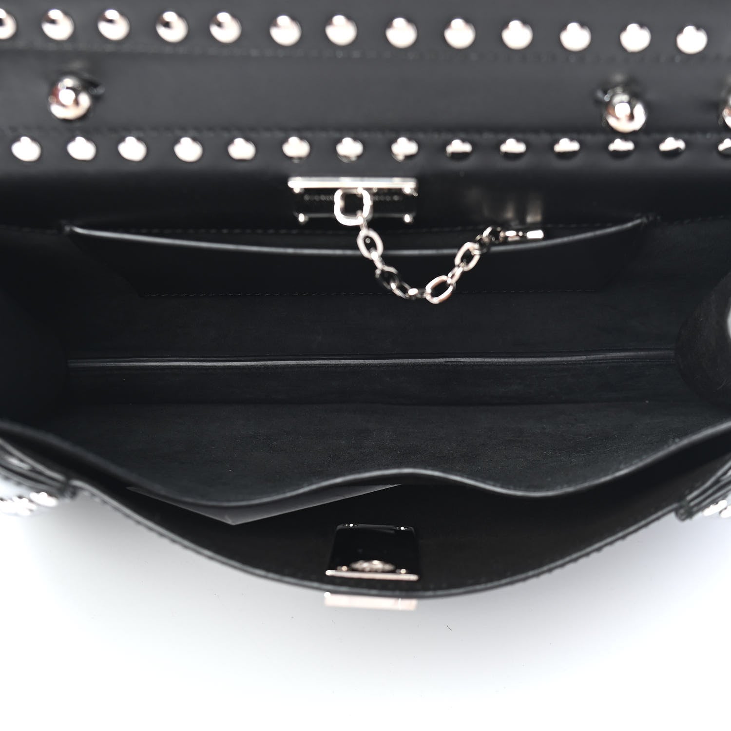 Proenza Schouler Calfskin Medium Studded Hava Top Handle Bag Black 5 of 8