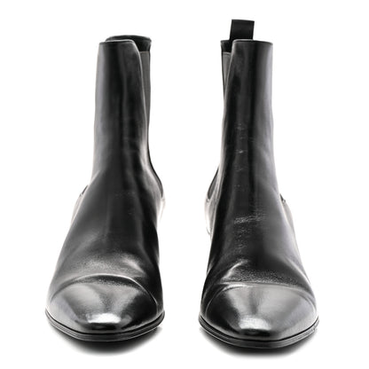 Saint Laurent Incrociato Muriel Vassili 60 Ankle Boots 39.5 Black 2 of 10