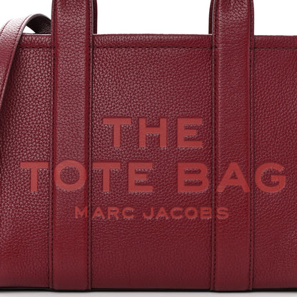 Marc Jacobs Grained Calfskin Small The Tote Bag Burgundy 9 of 15