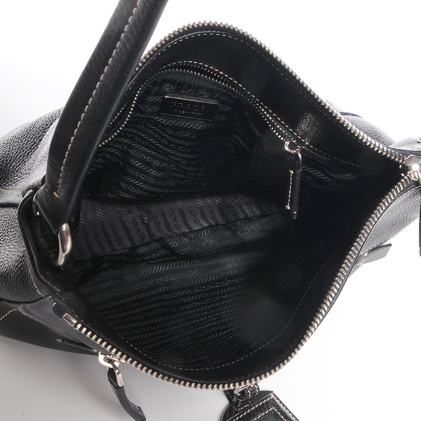Vitello Daino Shoulder Bag Nero Black