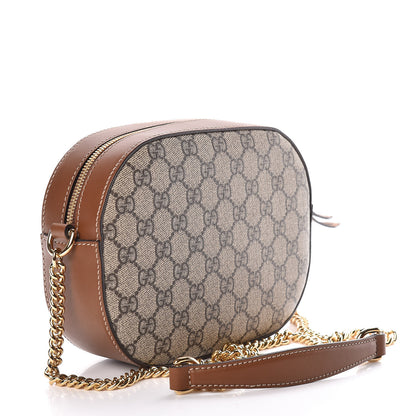 Gucci GG Supreme Monogram Blind For Love Embroidered Mini Chain Shoulder Bag Beige Tuscany 3 of 11