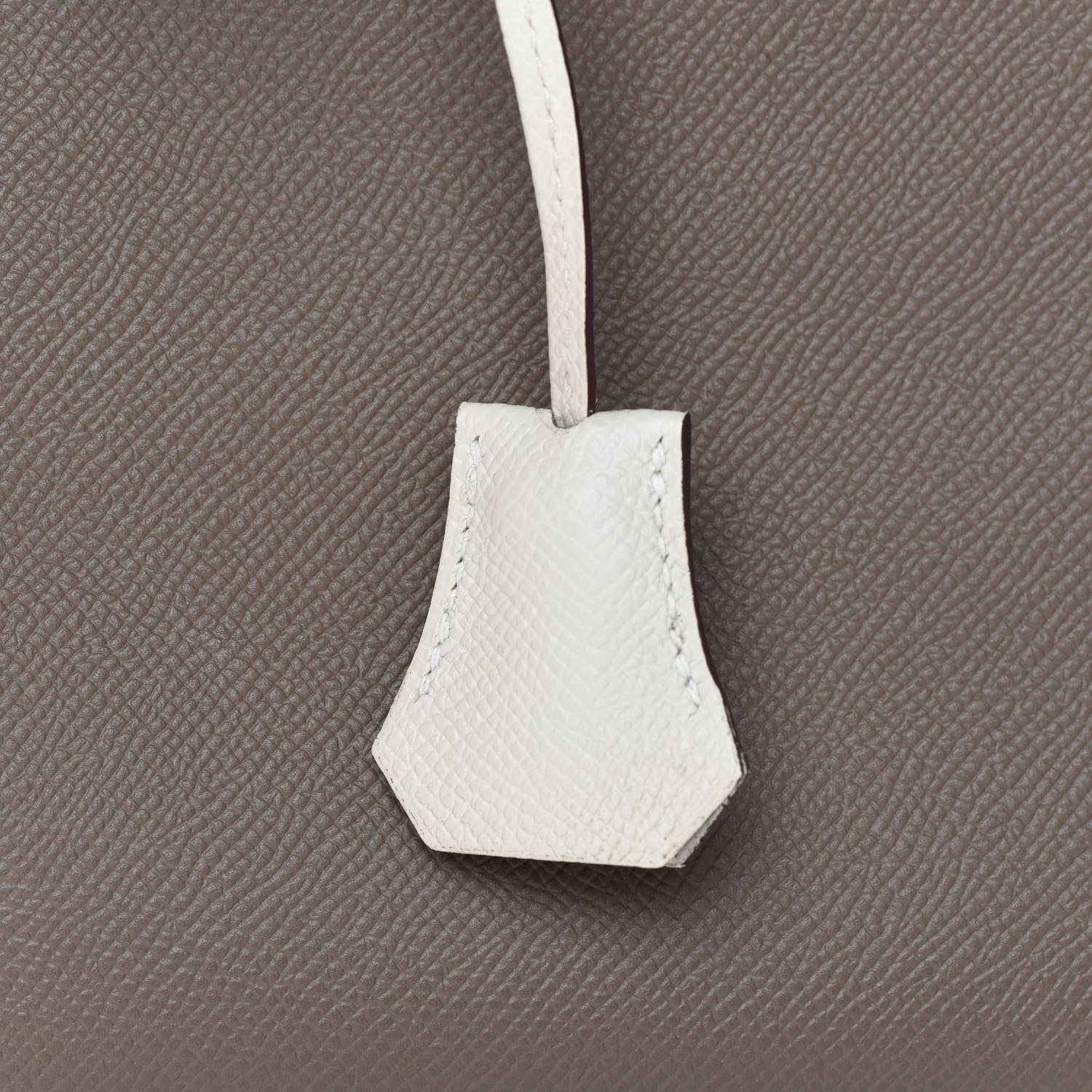 Hermes Epsom Horseshoe Birkin 25 Etoupe Craie 30 of 35