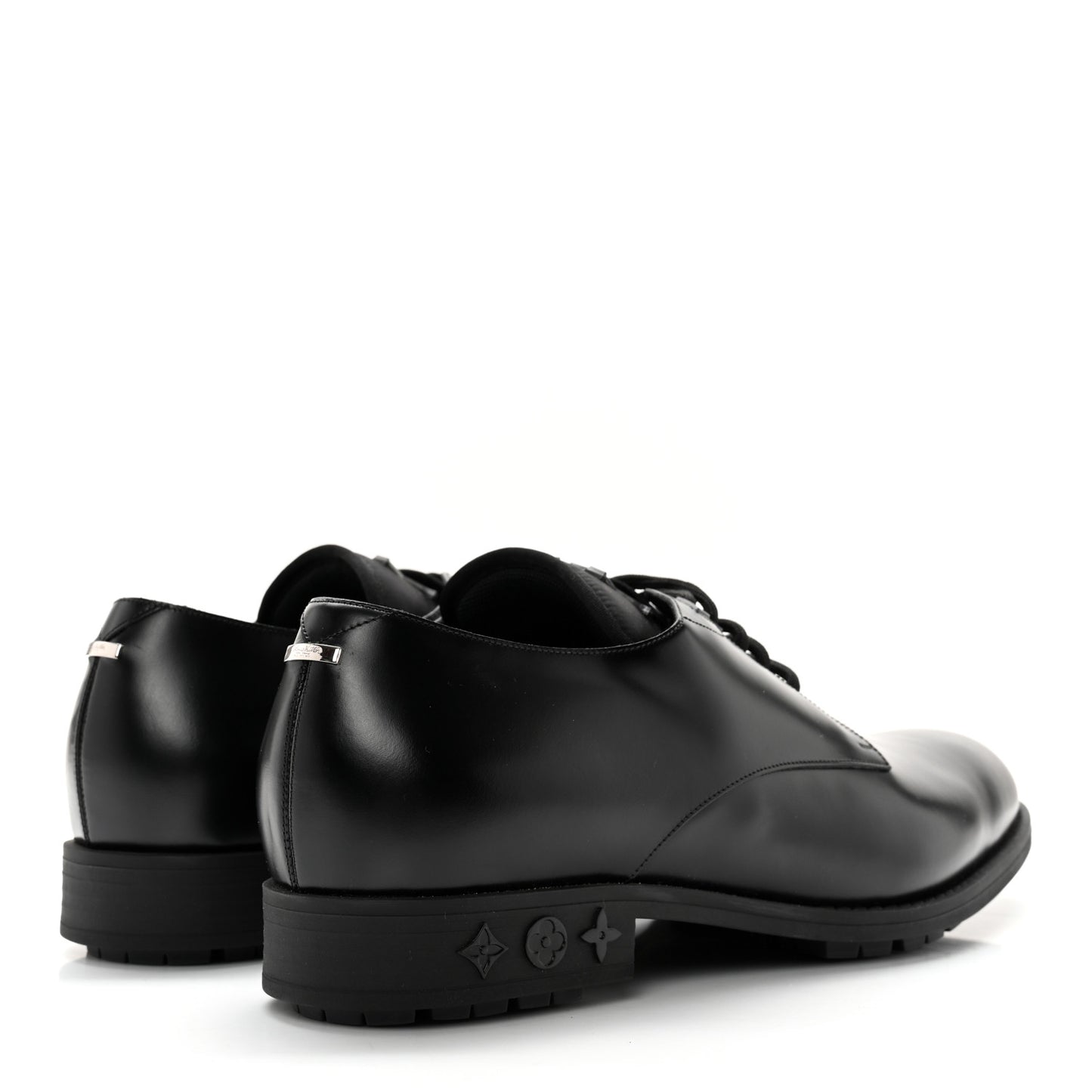 Calfskin Mens Formal Derby Shoes 9.5 Black