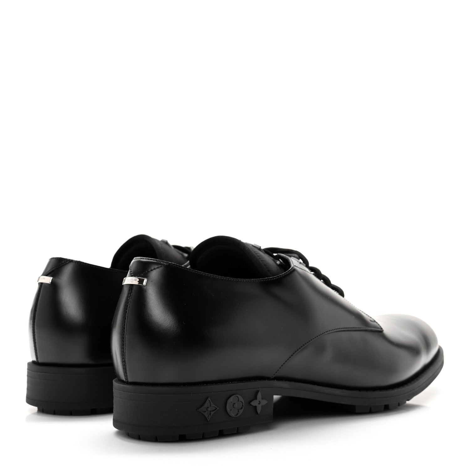 Louis Vuitton Calfskin Mens Formal Derby Shoes 9.5 Black 4 of 12
