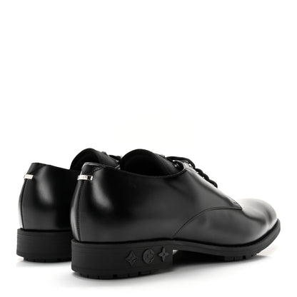 Louis Vuitton Calfskin Mens Formal Derby Shoes 9.5 Black 4 of 12