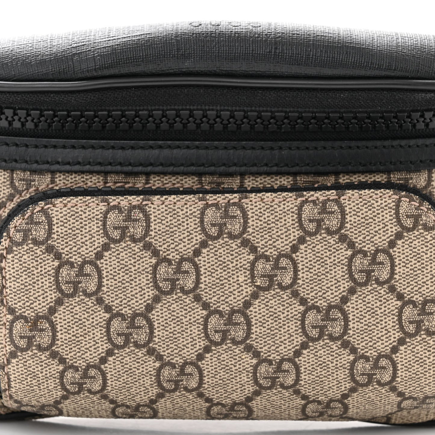 GG Supreme Monogram Belt Bag Black