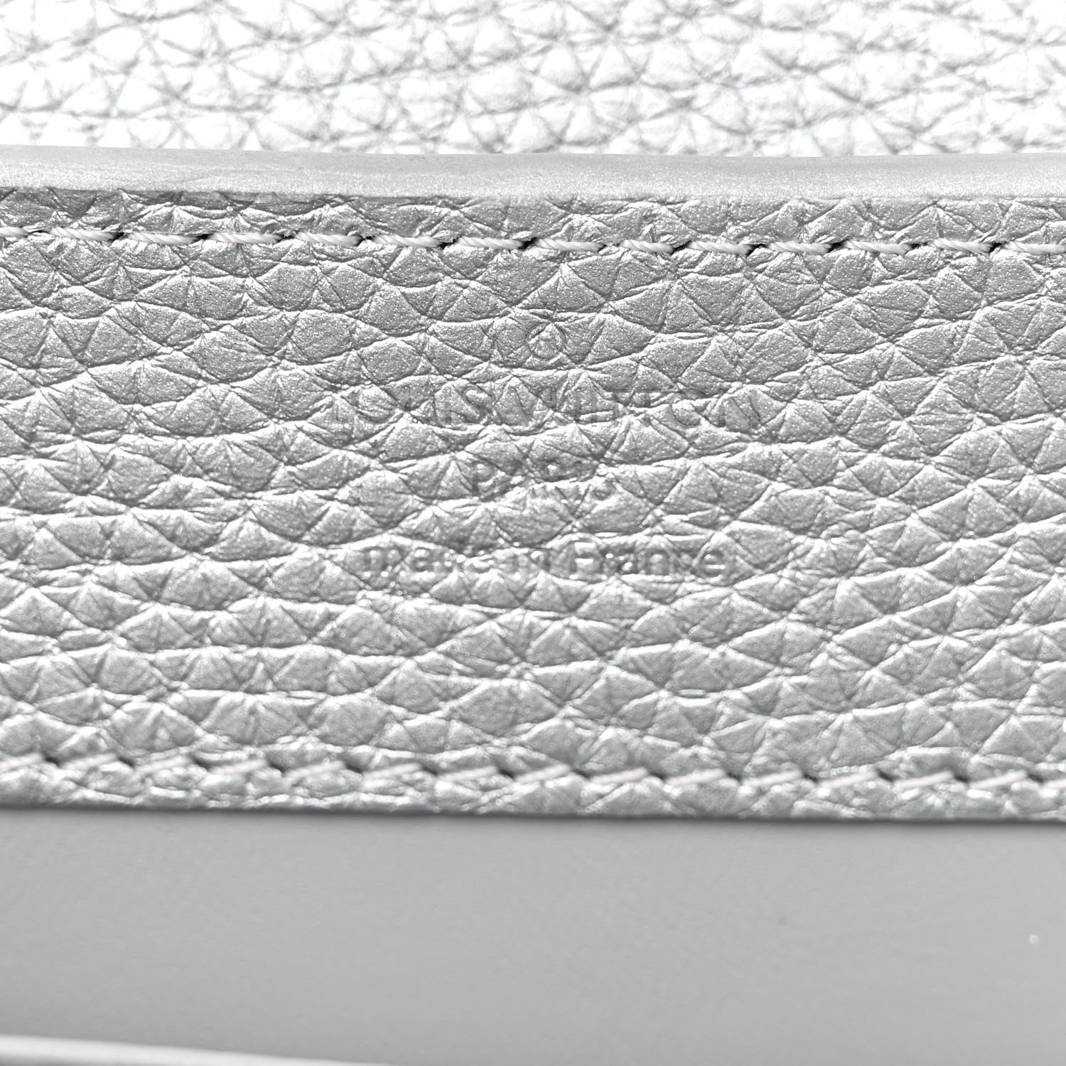 Louis Vuitton Taurillon Lizard Flower Chain Capucines Mini Silver 6 of 9