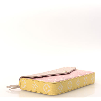 Louis Vuitton Empreinte Spring in the City Felicie Pochette Chain Wallet Pink Beige Yellow 5 of 10