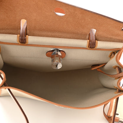 Hermes Vache Hunter Toile Herbag Zip 31 PM Trench Gold 6 of 13