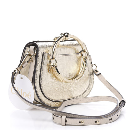 Chloe Metallic Calfskin Small Nile Bracelet Bag Gold 3 of 10