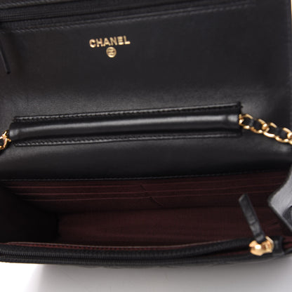 Chanel Lambskin Quilted Wallet On Chain WOC Black 5 of 12