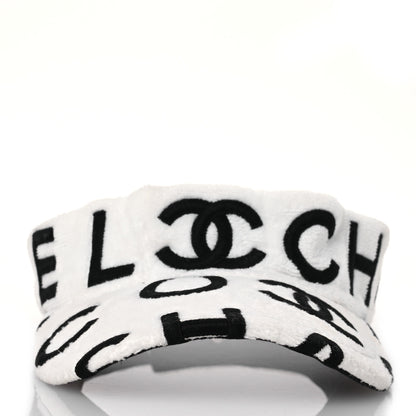 Chanel Terry Cotton Logo CC Visor Ecru White 6 of 16