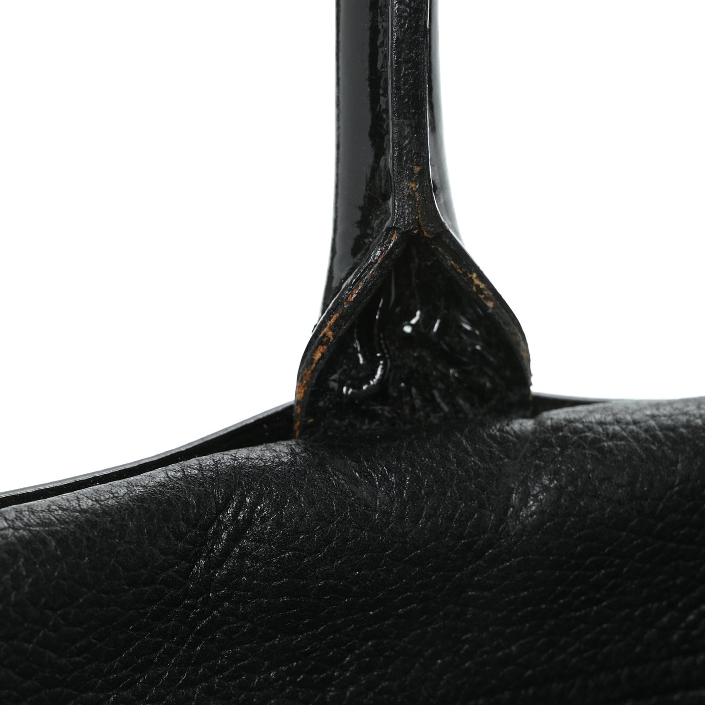Calfskin Patent Quilted Bowler Black