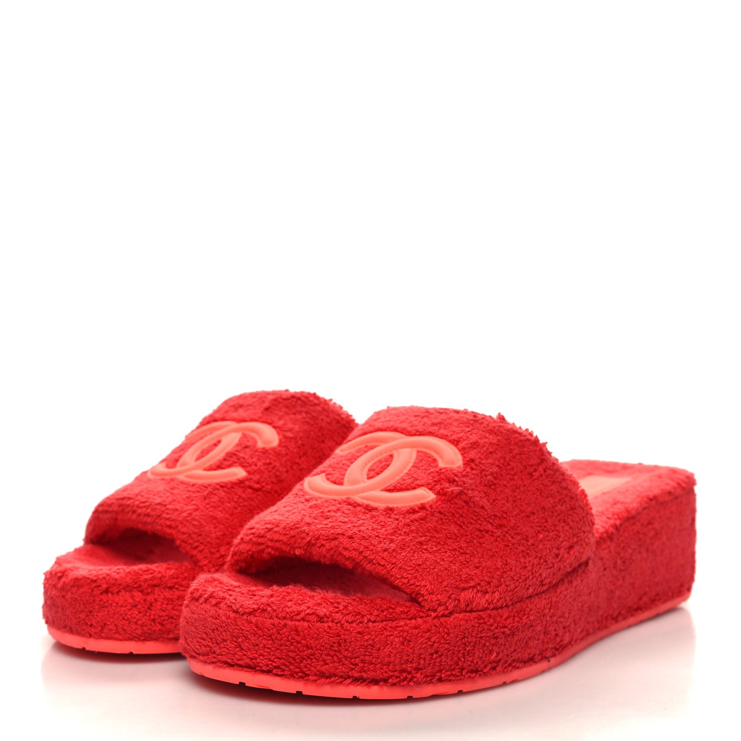 Terry CC Flat Mules Sandals 36 Dark Red Orange