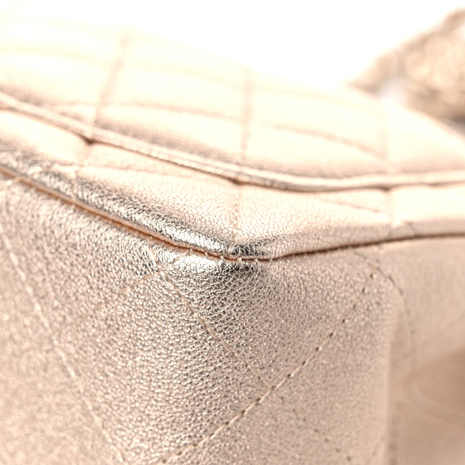 Chanel Metallic Lambskin Quilted Mini Square Flap Gold 10 of 11