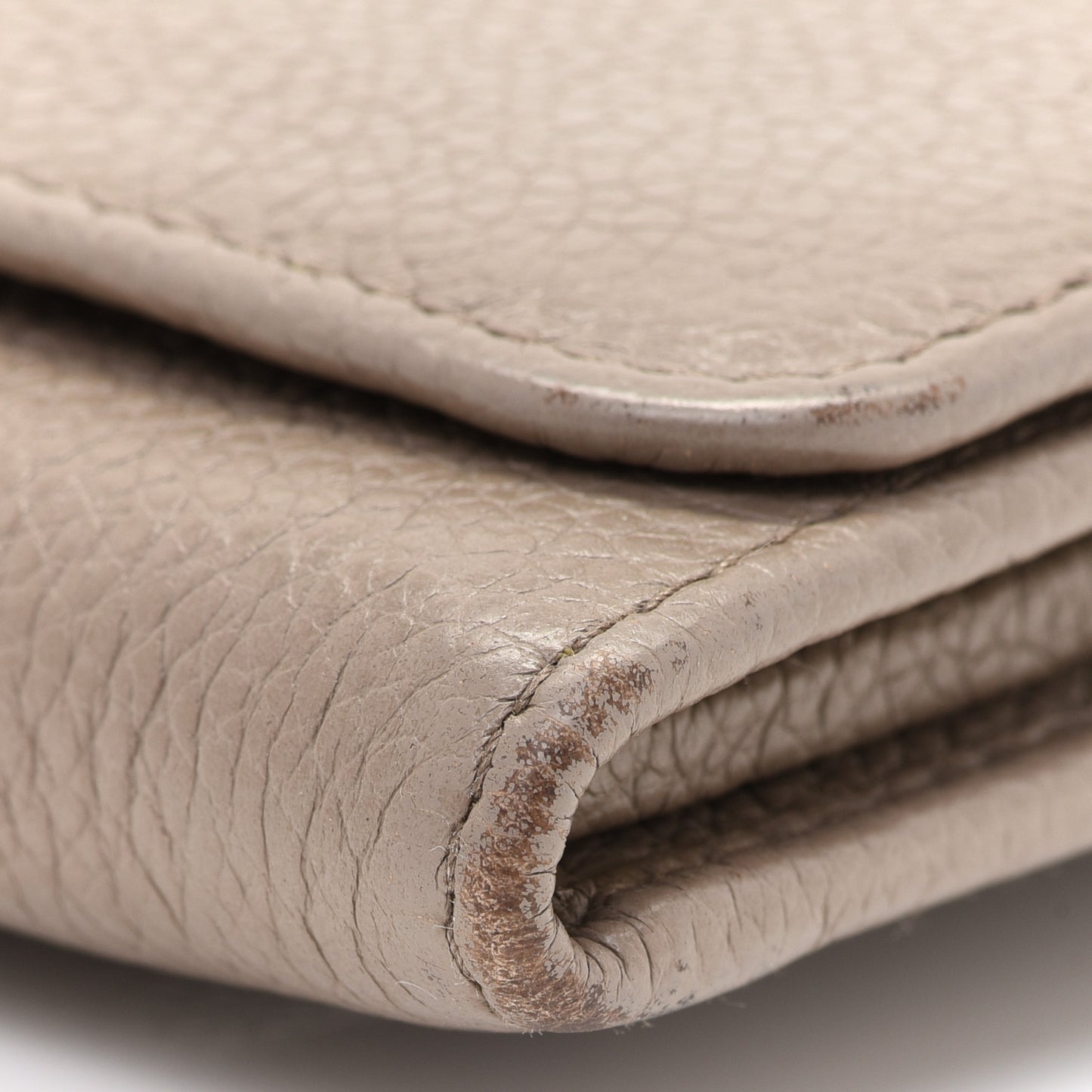 Vitello Daino Continental Flap Wallet Cammeo