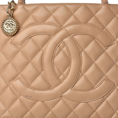 Chanel Caviar Quilted Medallion Tote Beige 14 of 14