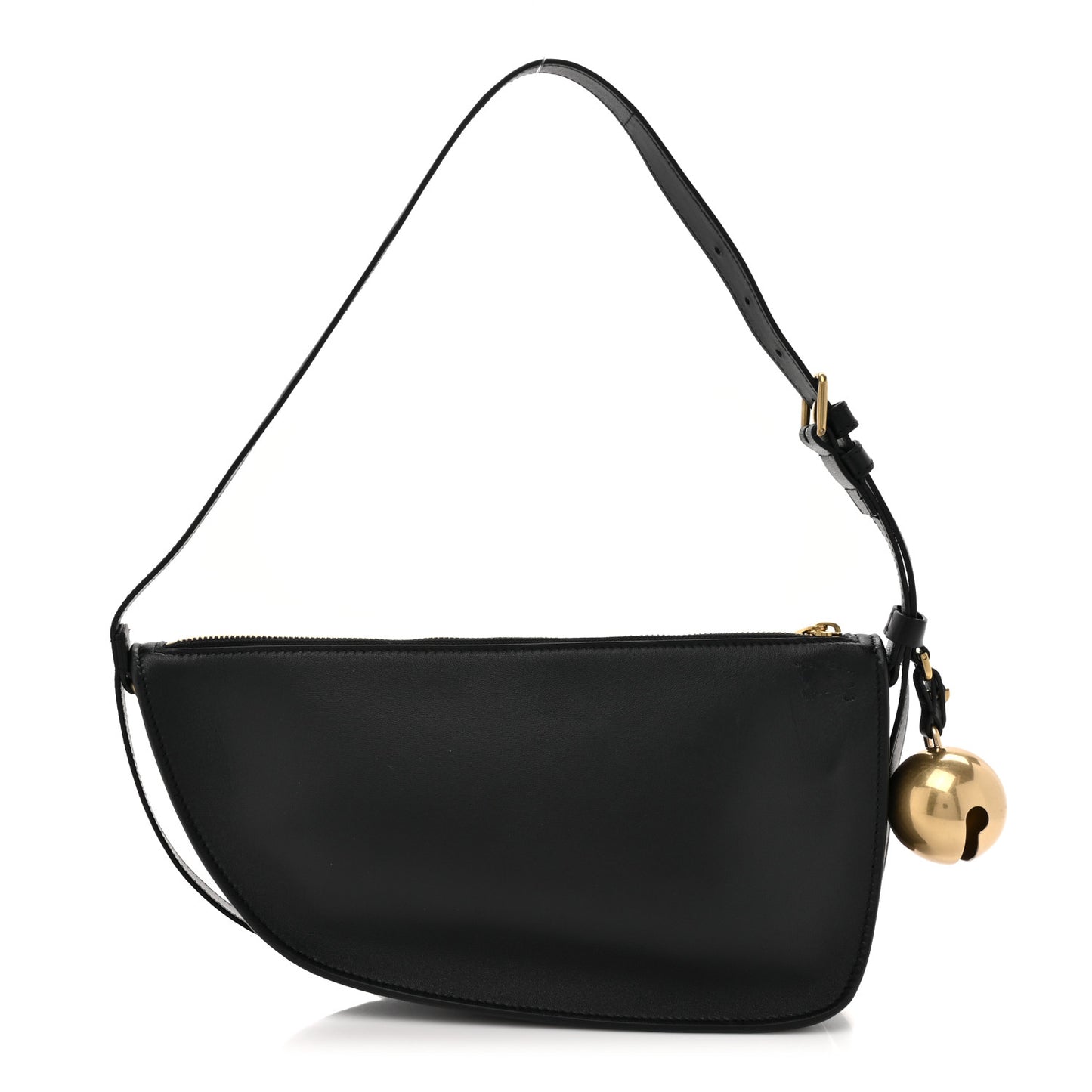 Calfskin Small Shield Sling Bag Black
