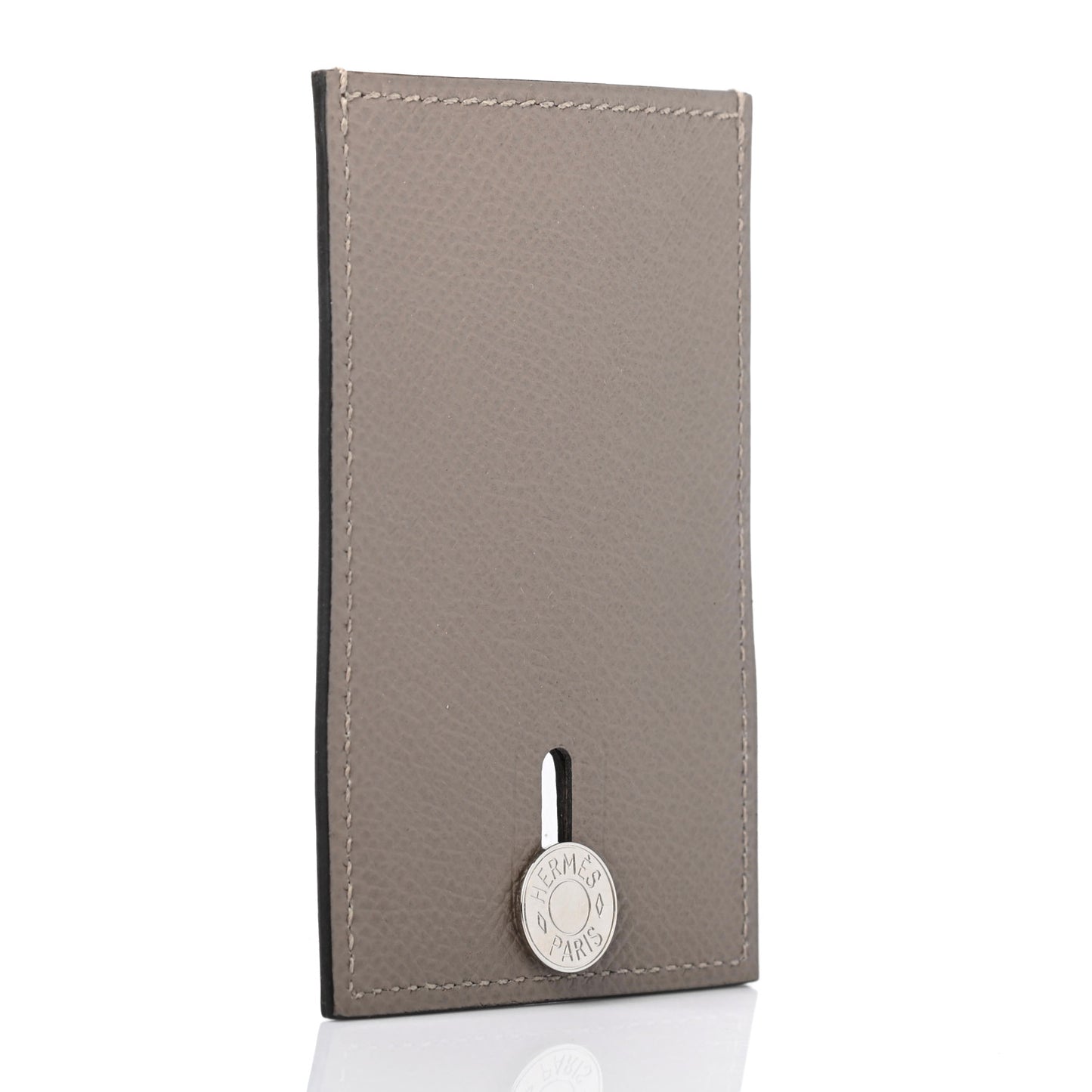 Epsom Diabolo Card Holder Case Gris Asphalt